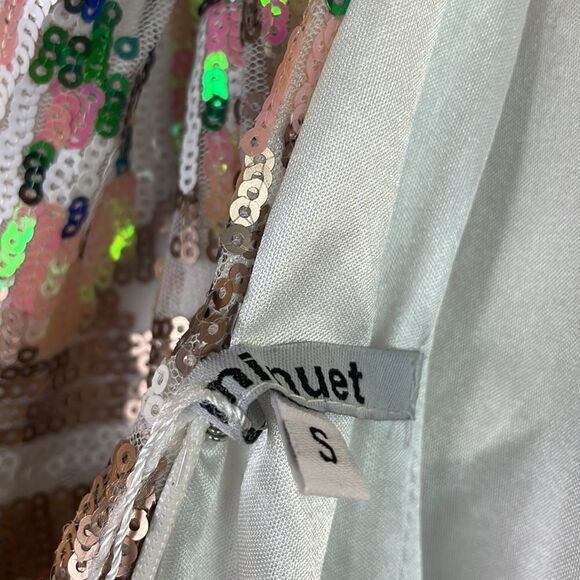 New Multicolor Sequins Dress Key Hole Back Size Small - Picture 6 of 11